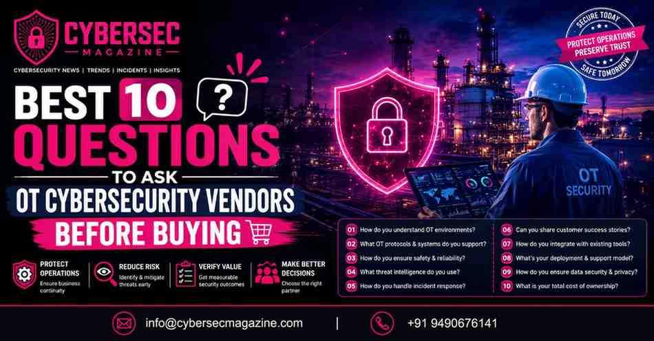 Best 10 Questions to Ask OT Cybersecurity Vendors Before Buying