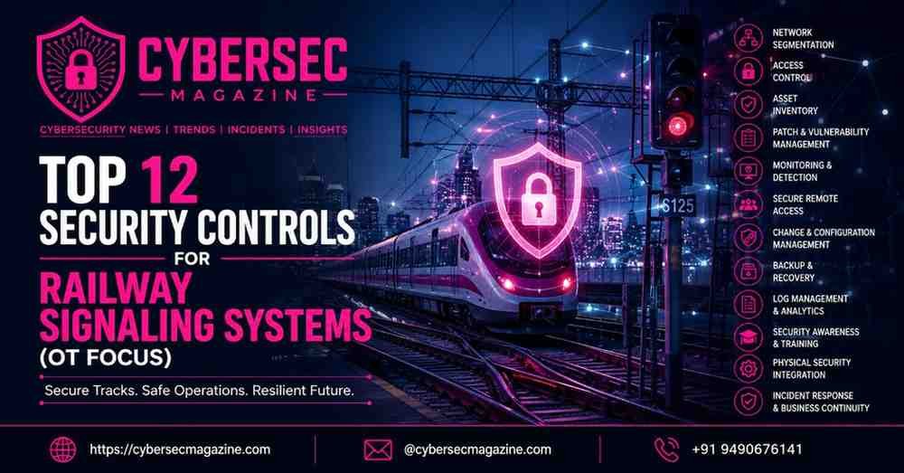Top 12 Security Controls for Railway Signaling Systems (OT focus)