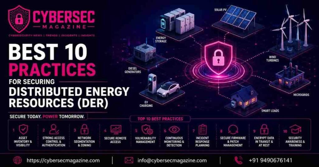 Best 10 Practices for Securing Distributed Energy Resources (DER)