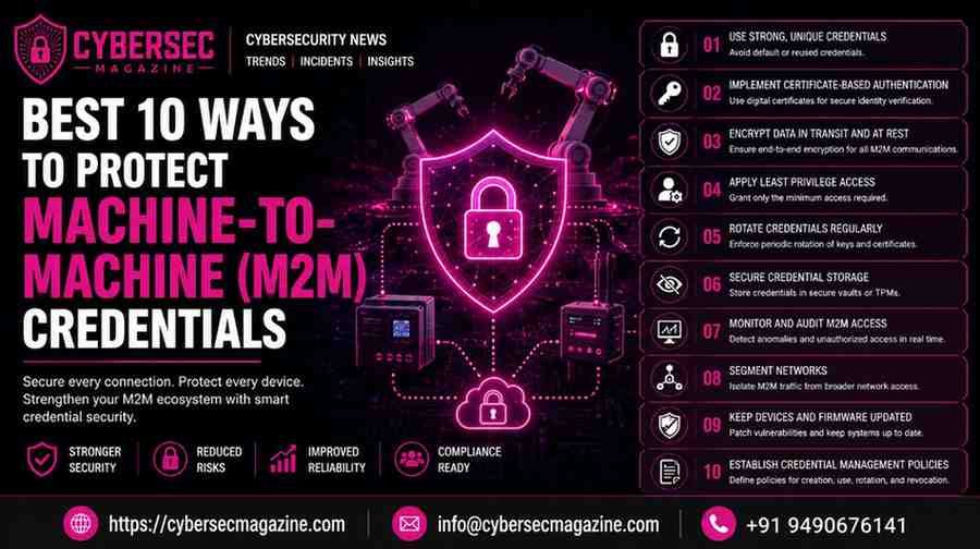 Best 10 Ways to Protect Machine-to-Machine (M2M) Credentials