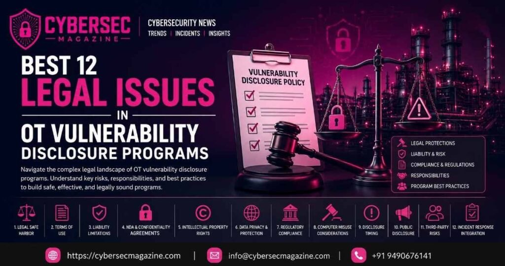 Best 12 Legal Issues in OT Vulnerability Disclosure Programs