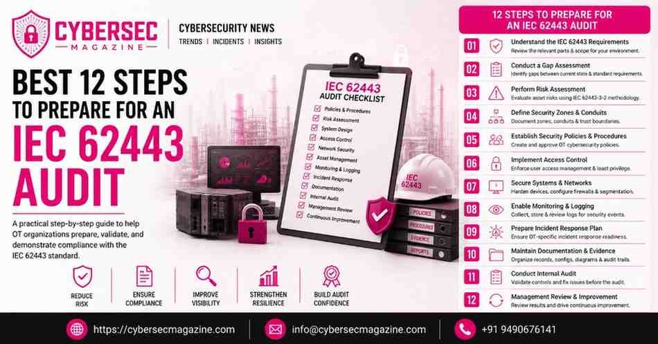 Best 12 Steps to Prepare for an IEC 62443 Audit